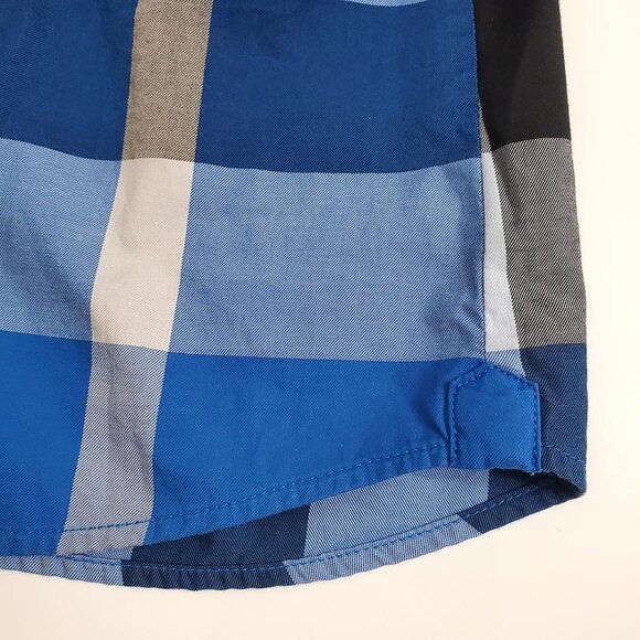 Burberry Toddler Boy Button Down Shirt 18 Months Long Sleeve Plaid Blue Cotton - Picture 9 of 12